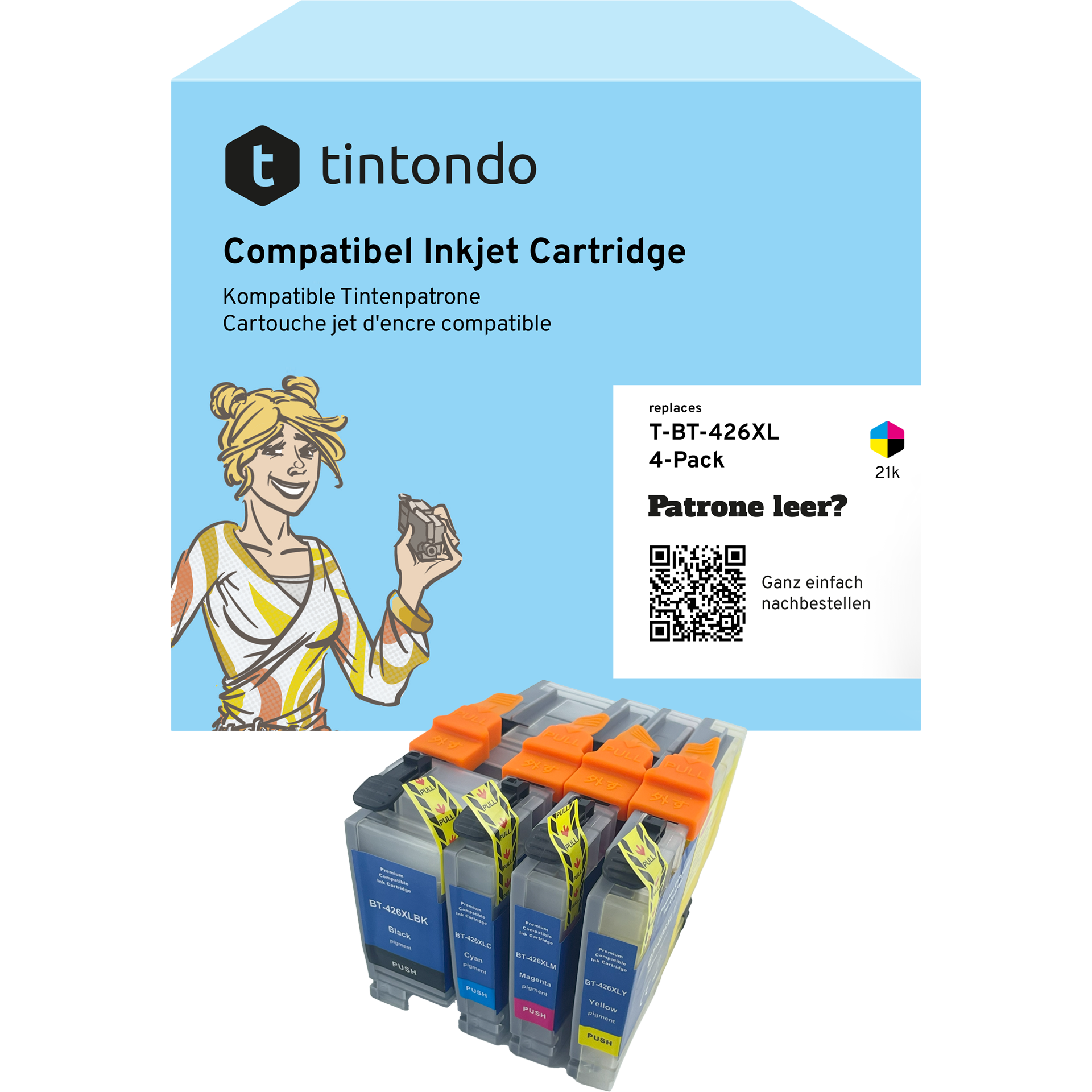 Tintenpatronen kompatibel zu Brother LC-426XL CMYK Multipack – passend für Brother MFC-J4335DW, MFC-J4340DW, MFC-J4540DW