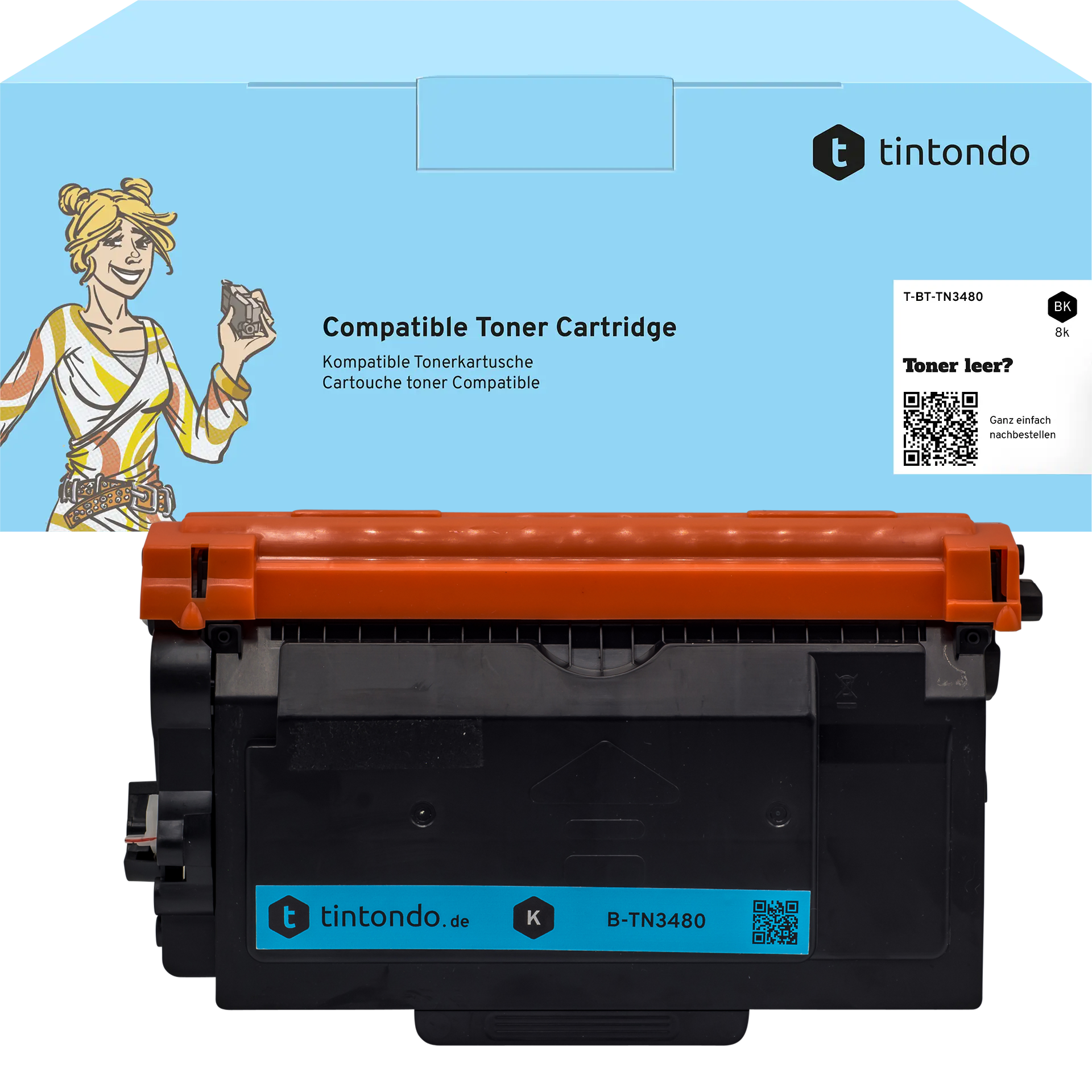 Toner, kompatibel zu Brother TN-3480 Black ~ 8.000 Seiten