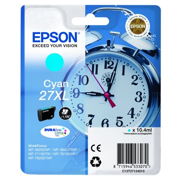 Original Tintenpatrone Epson 27XL Cyan