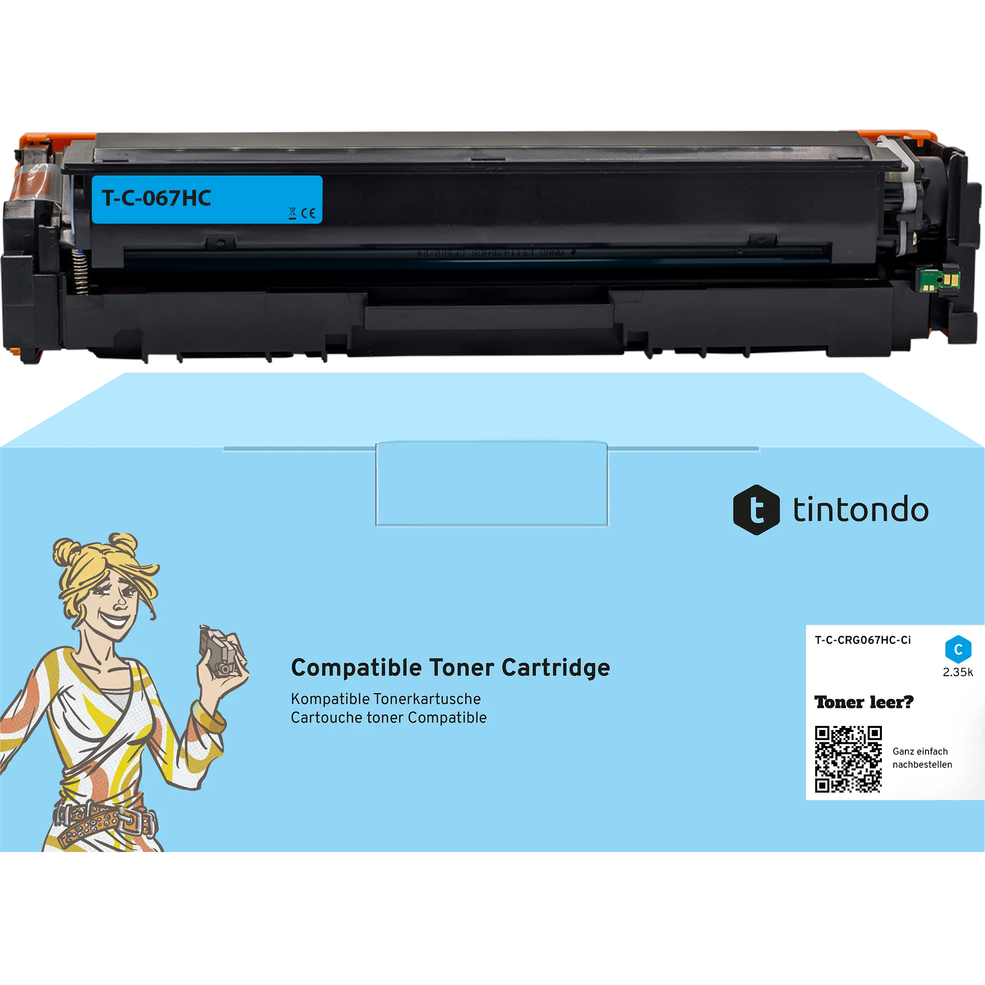 Toner kompatibel zu Canon  067H Cyan