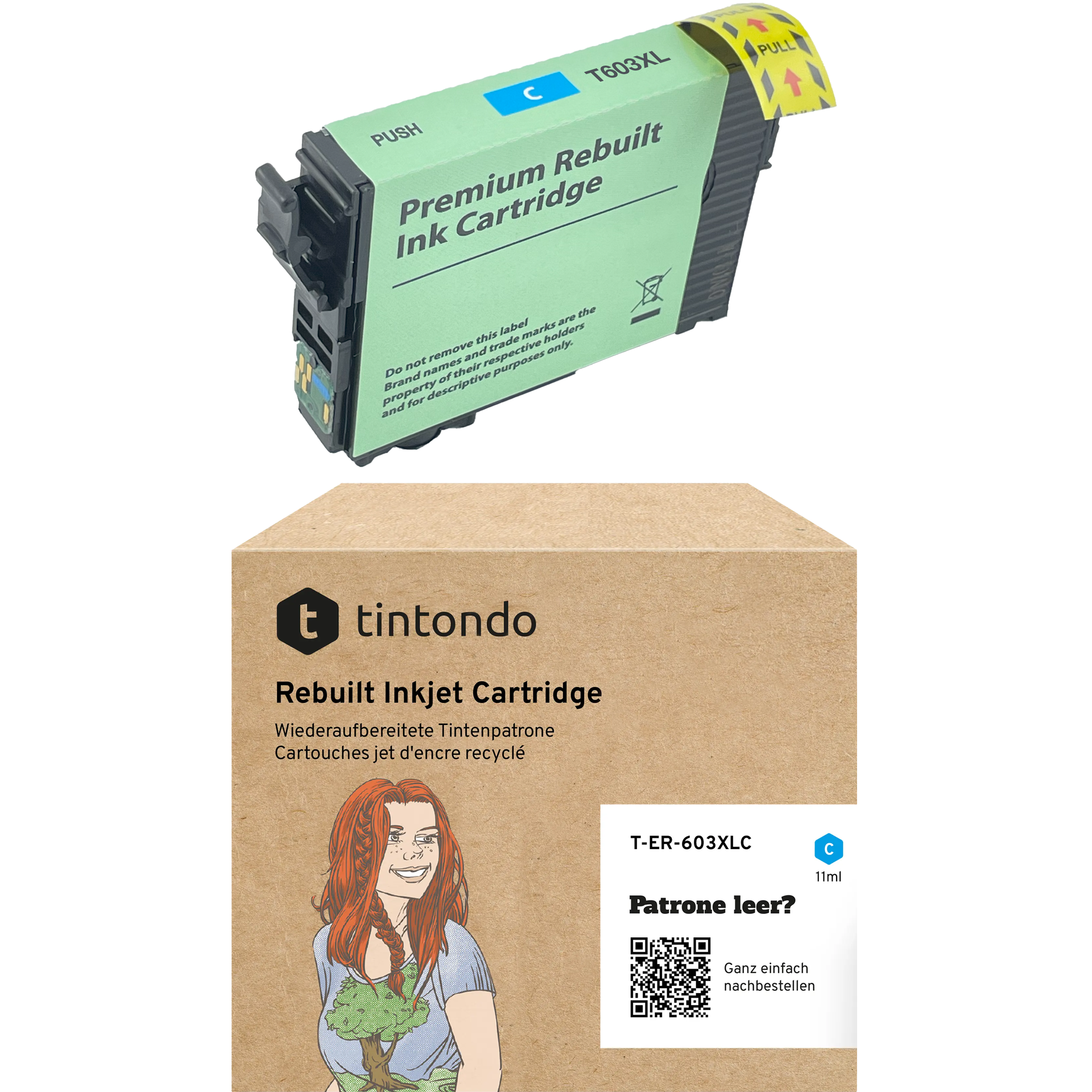 Druckerpatrone kompatibel zu Epson 603XL Cyan