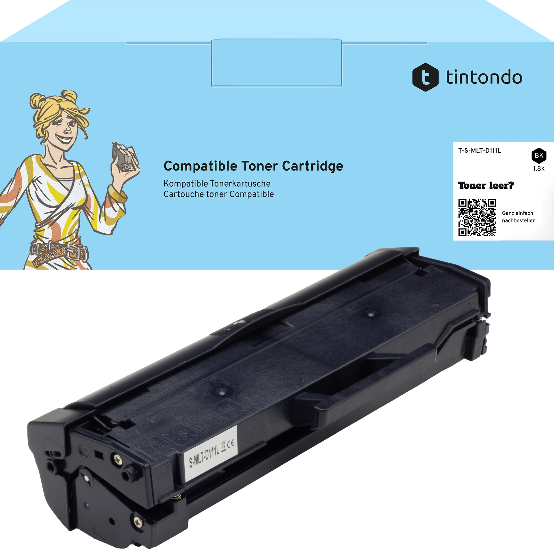 Toner, kompatibel zu Samsung MLT-D111L Black ~ 1.800 Seiten