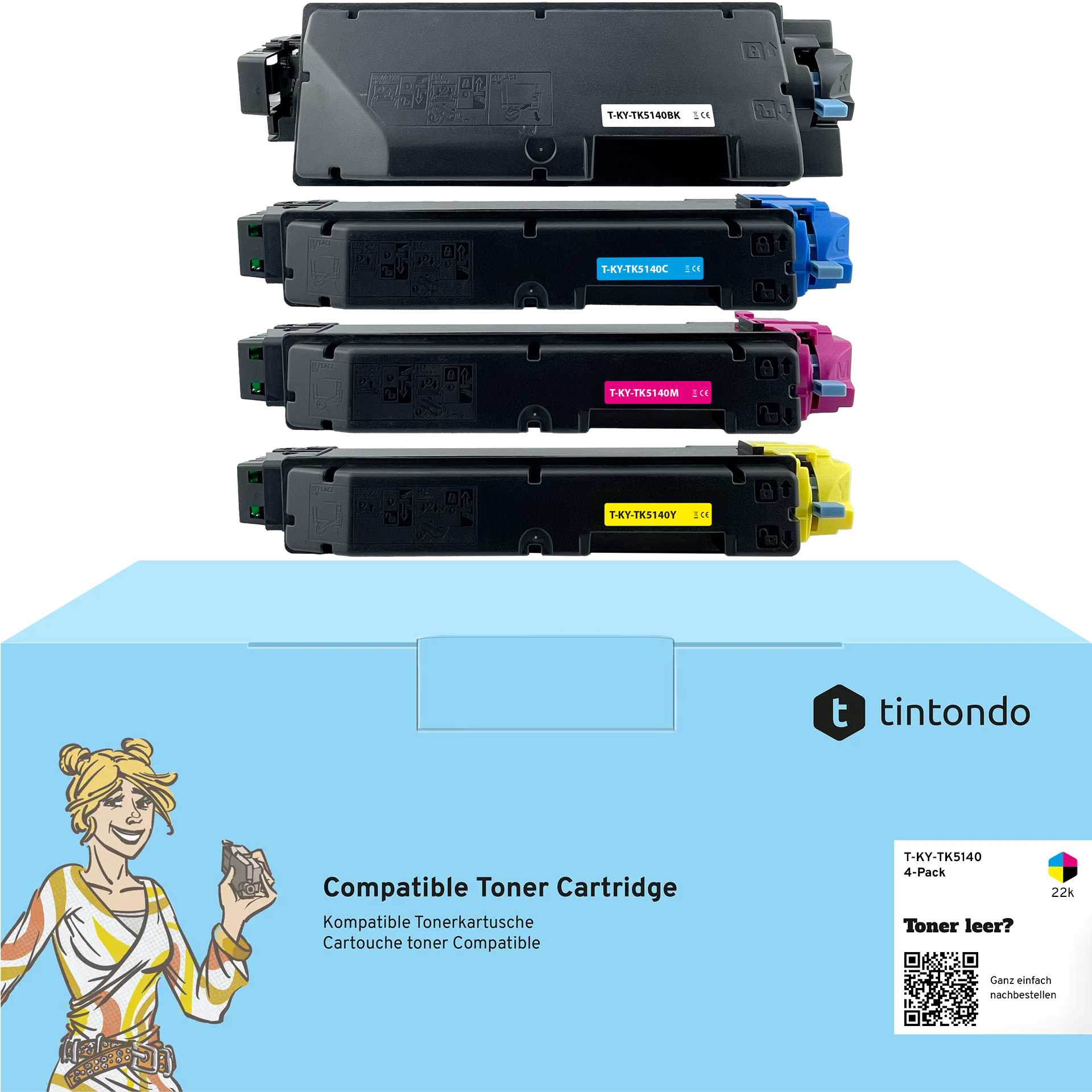 Toner kompatibel für Kyocera TK-5140 BKCMY 4er Set