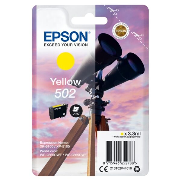 Original Tintenpatrone Epson 502 Yellow