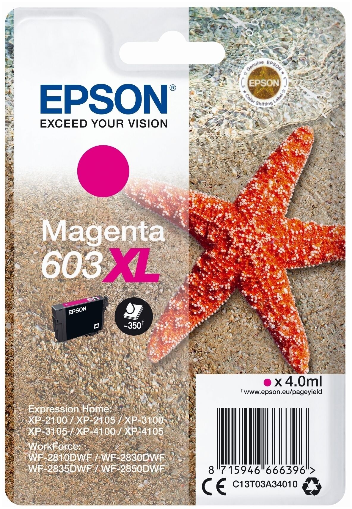 Tinte / Epson - C13T03A34010 / 603XL