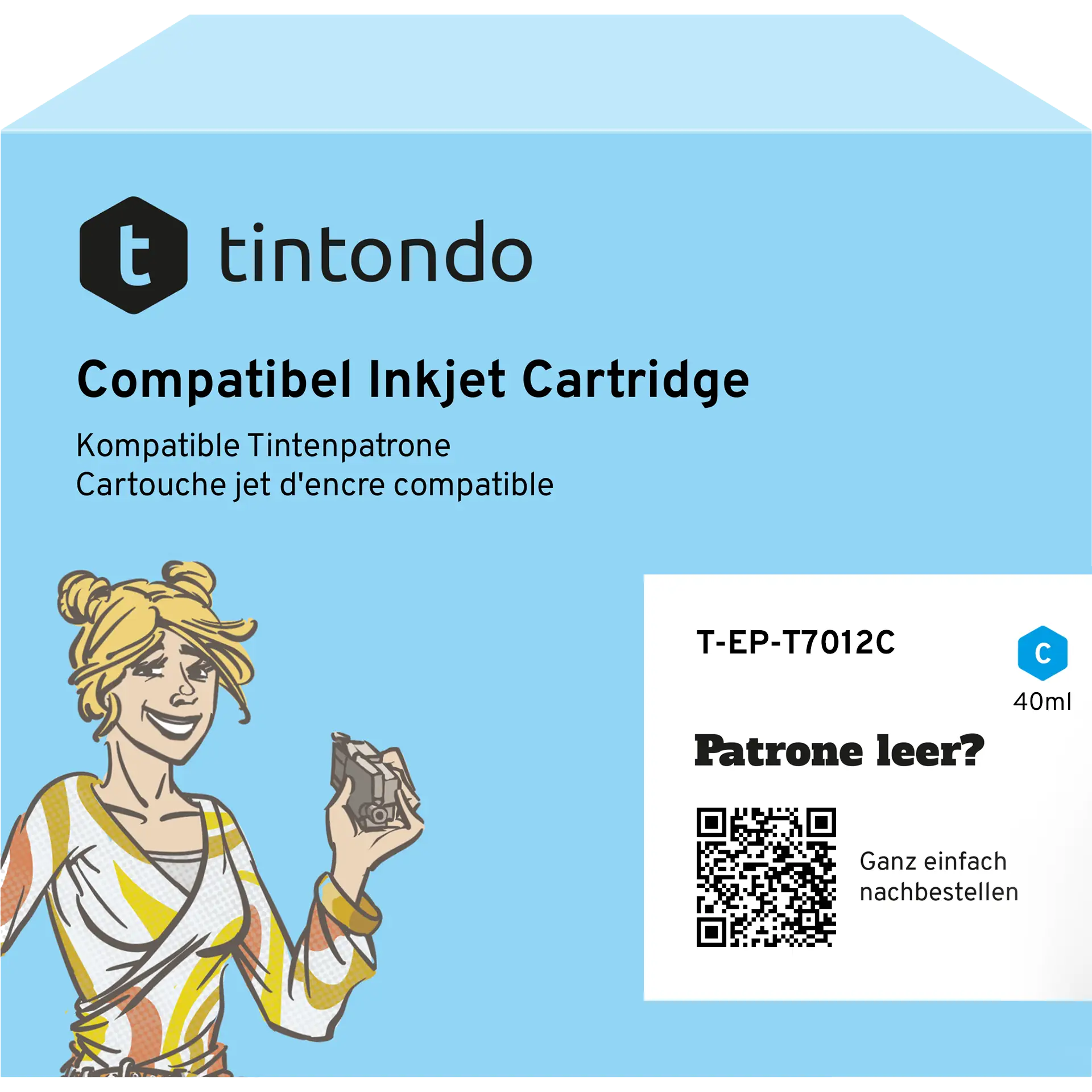 Alternative Tintenpatrone Epson T7012XXL Cyan