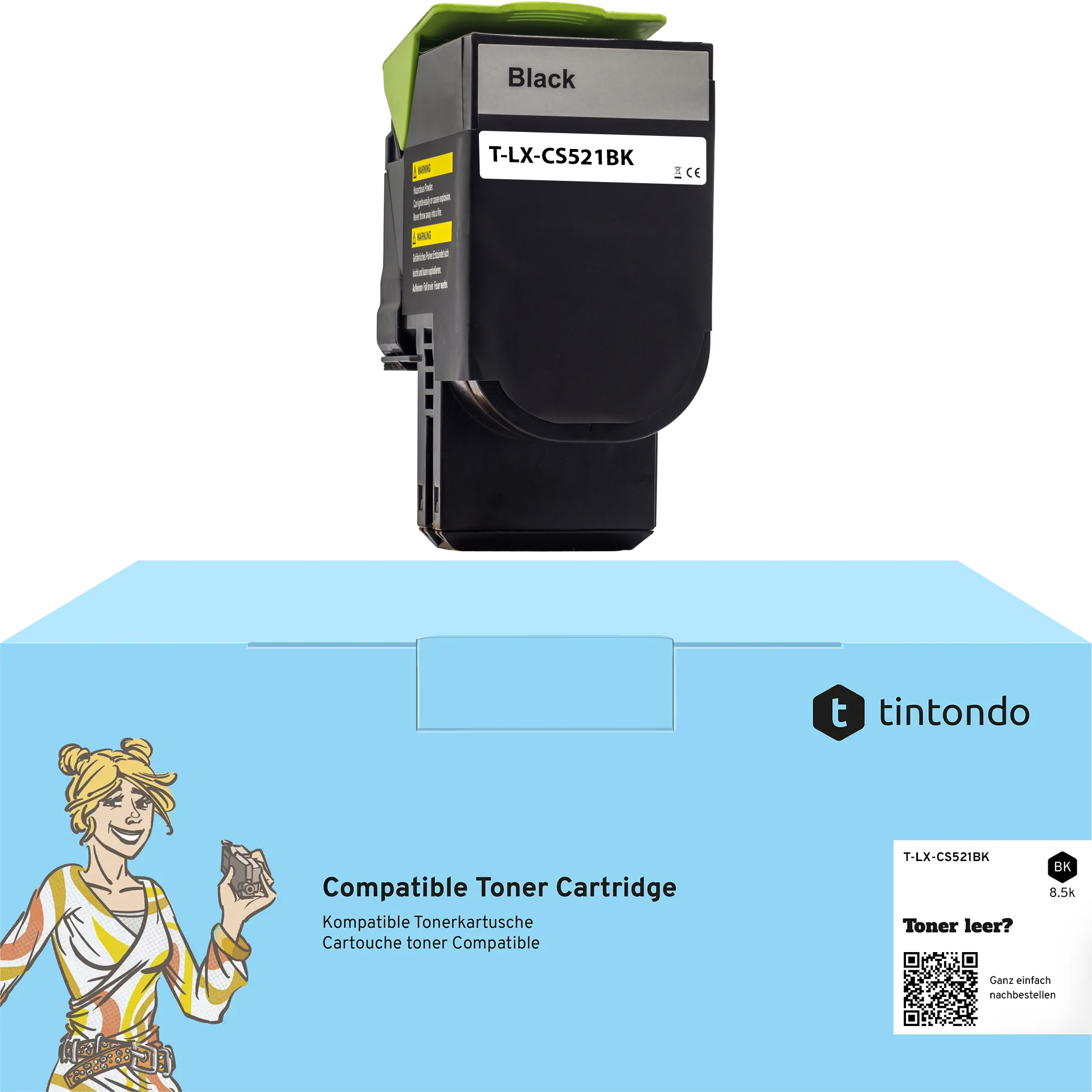 Toner kompatibel für Lexmark CX622ade CX625adhe CX625ade 78C2XK0 782XK Schwarz