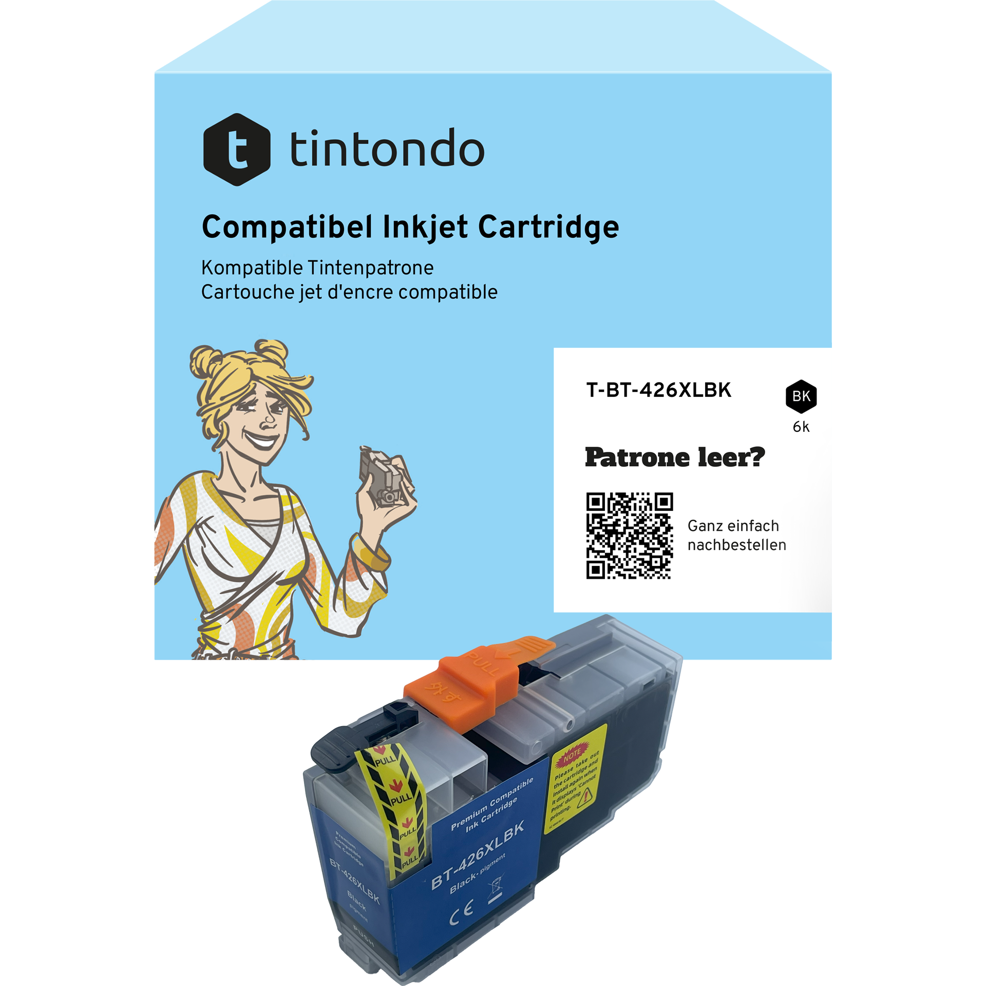 Tintenpatrone, kompatibel zu Brother LC-426XL Black ~ 6.000 Seiten – passend für Brother MFC-J4540DW, MFC-J4335DW, MFC-J4340DW