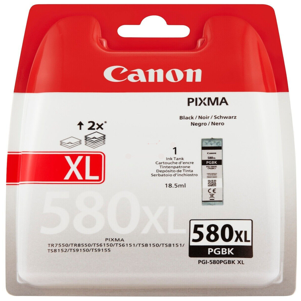 Tinte / Canon - 2024C004 / PGI-580PGBKXL