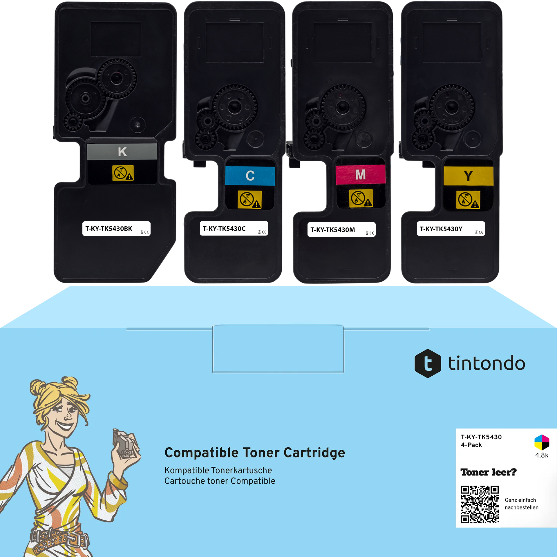 Toner kompatibel zu Kyocera TK-5430 BKCMY 4er Set