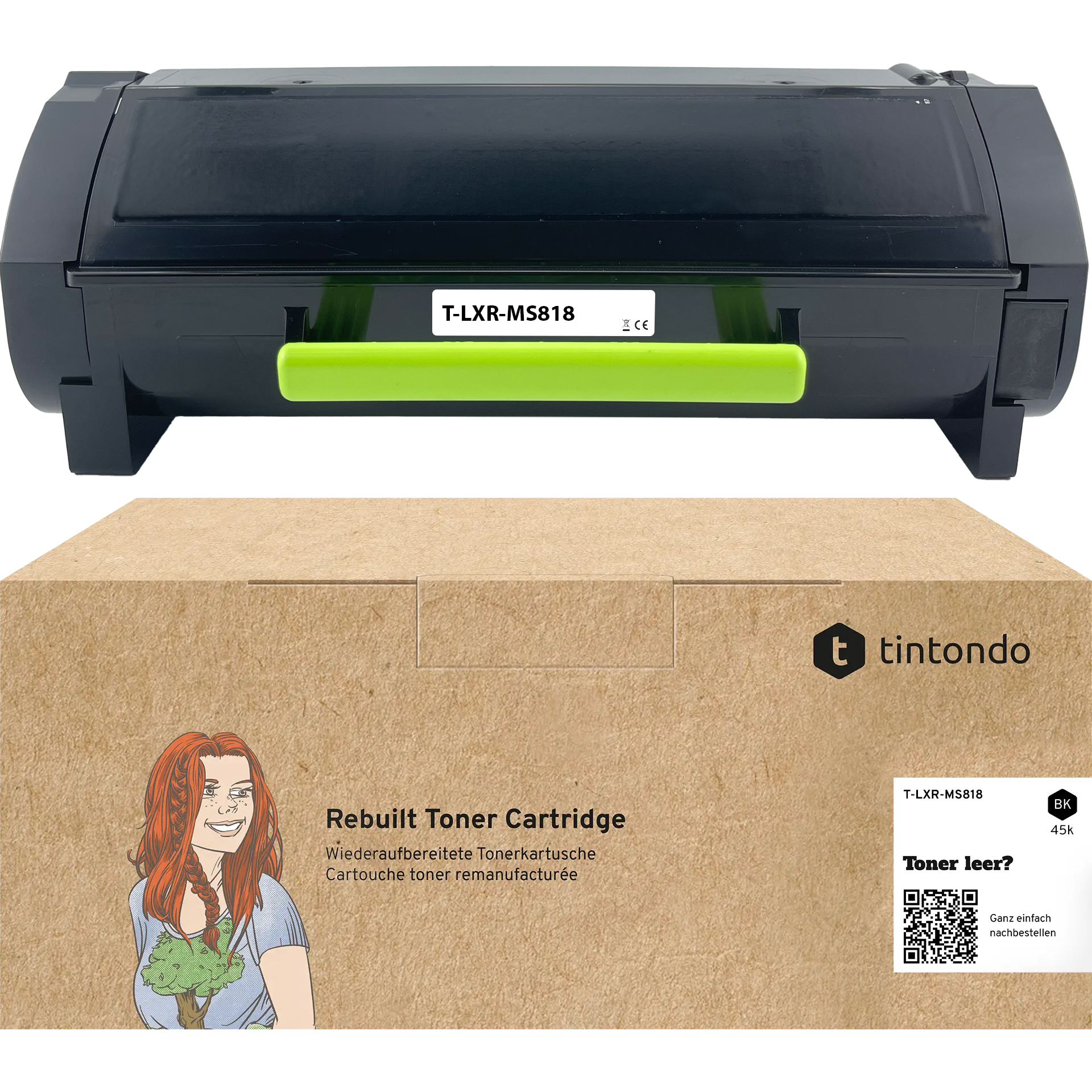 Rebuilt Toner für Lexmark MS818dn MX718de 53B0XA0 Schwarz