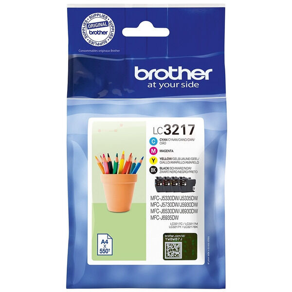 Original Tintenpatronen Brother LC-3217 Viererpack CMYK