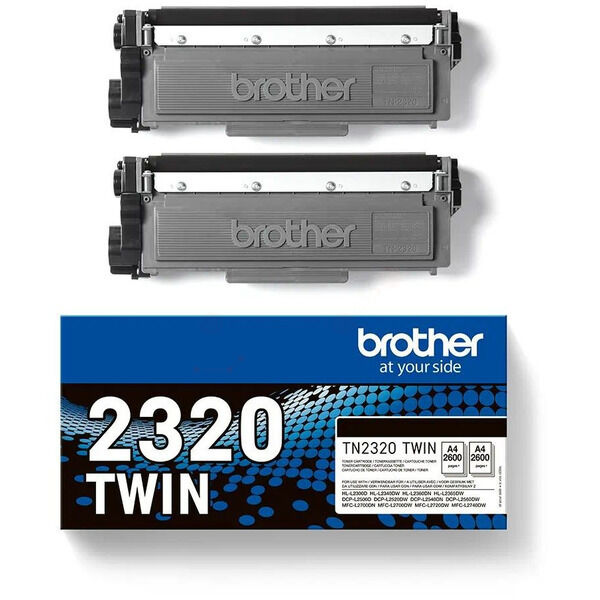 Original Toner Brother TN-2320TWIN Doppelpack Black