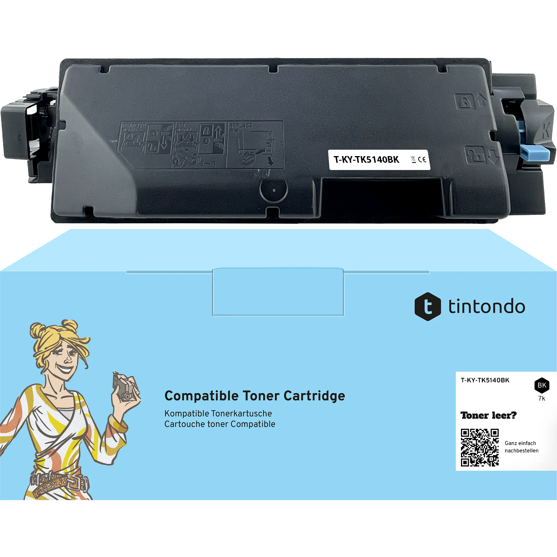 Toner kompatibel für Kyocera TK-5140 Schwarz