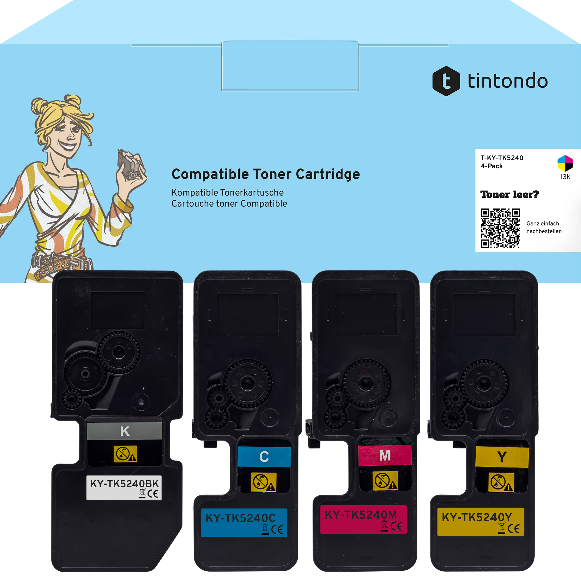 Toner, kompatibel zu Kyocera TK-5240 CMYK Multipack