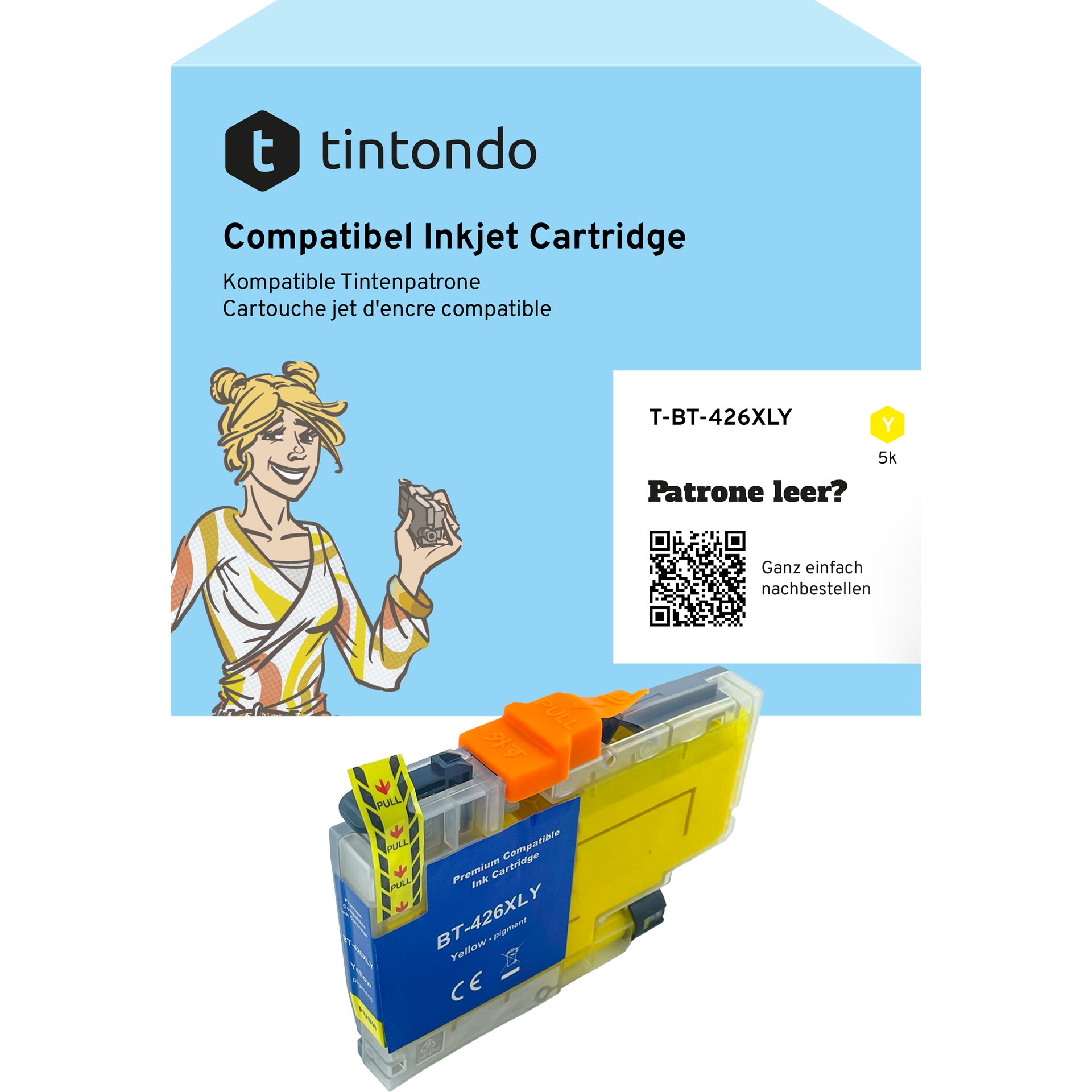 Tintenpatrone, kompatibel zu Brother LC-426XL Yellow ~ 5.000 Seiten – passend für Brother MFC-J4540DW, MFC-J4335DW, MFC-J4340DW