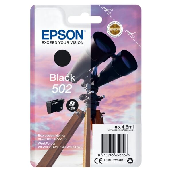 Original Tintenpatrone Epson 502 Black