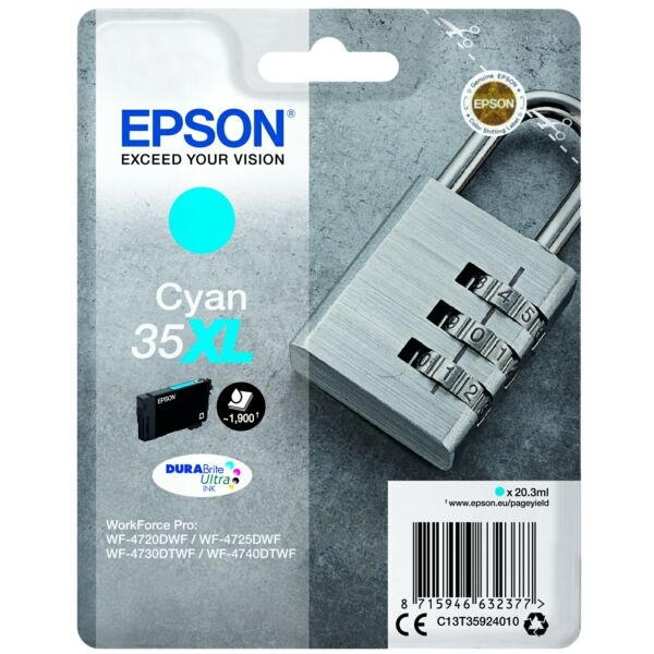 Original Tintenpatrone Epson 35XL Cyan