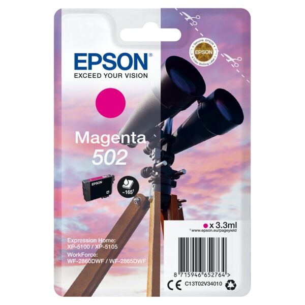 Original Tintenpatrone Epson 502 Magenta