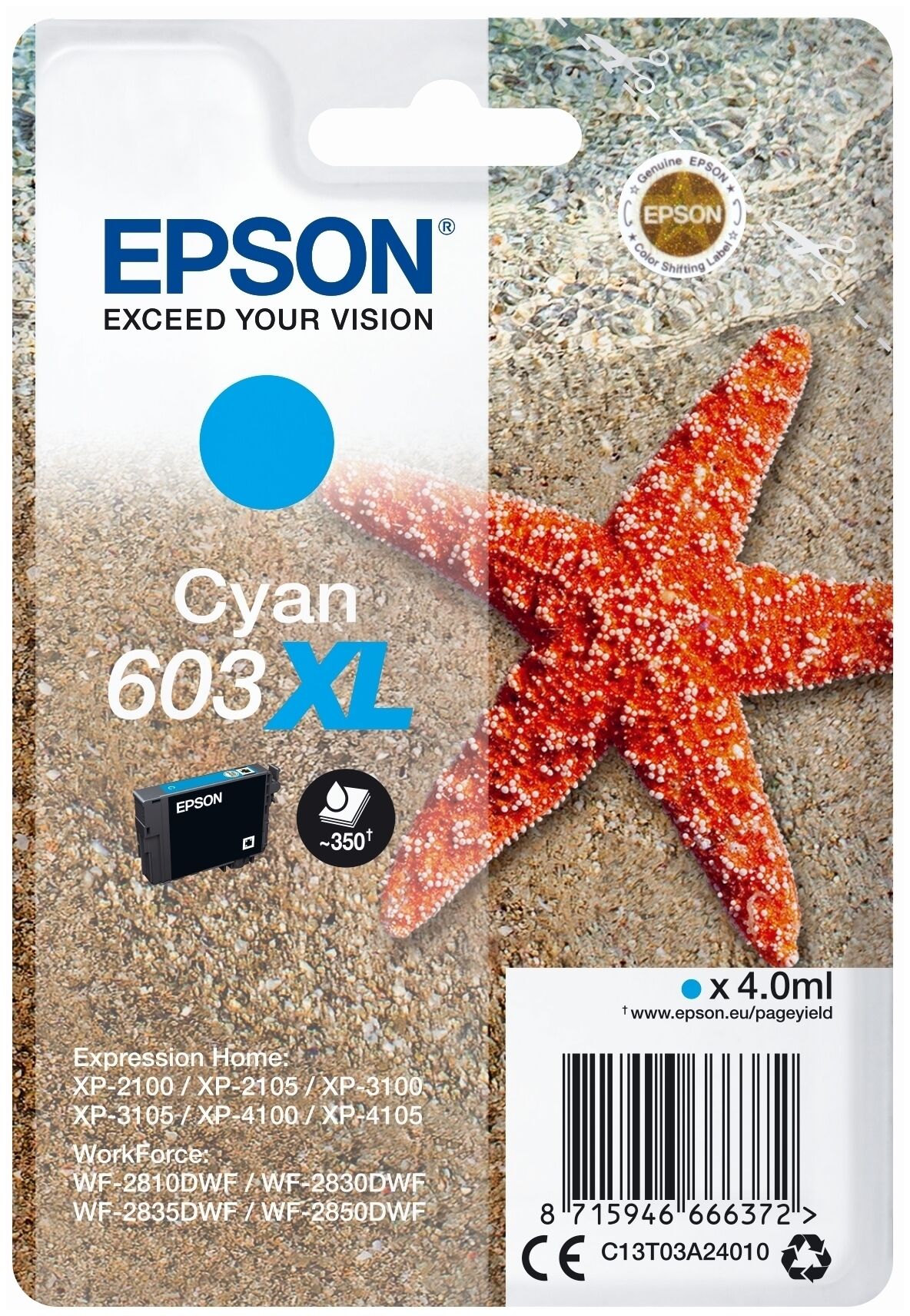 Tinte / Epson - C13T03A24010 / 603XL