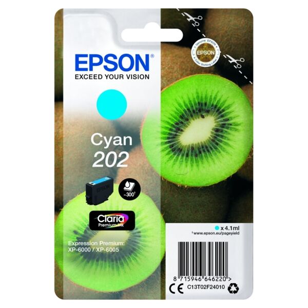 Original Tintenpatrone Epson 202 Cyan