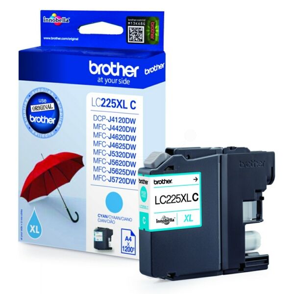 Original Tintenpatrone Brother LC-225XL Cyan