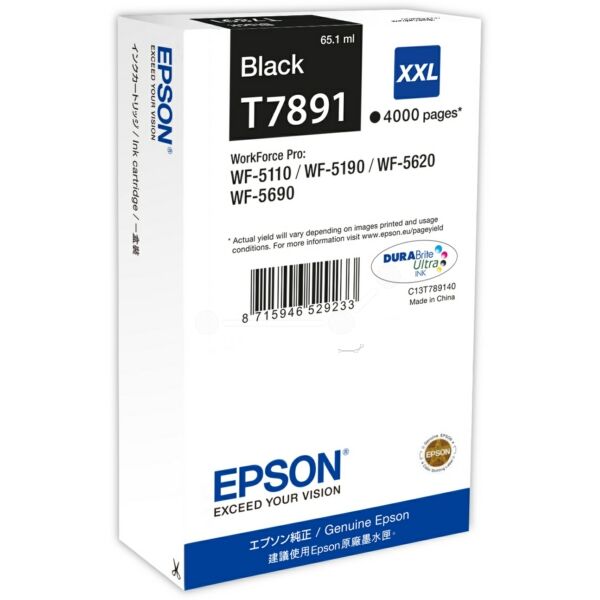 Original Tintenpatrone Epson T7891XXL Black