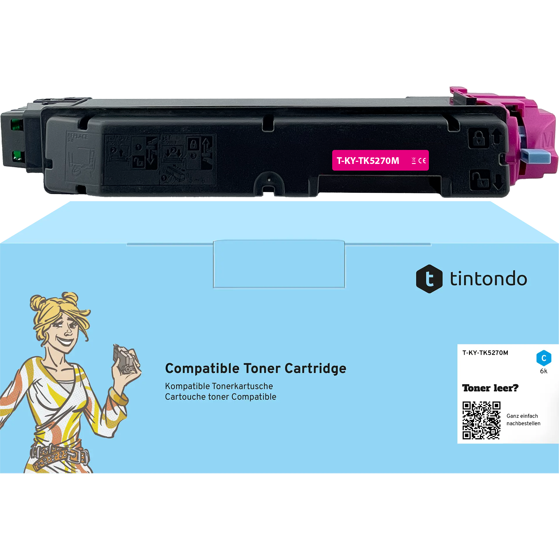 Toner kompatibel für Kyocera TK-5270 Magenta