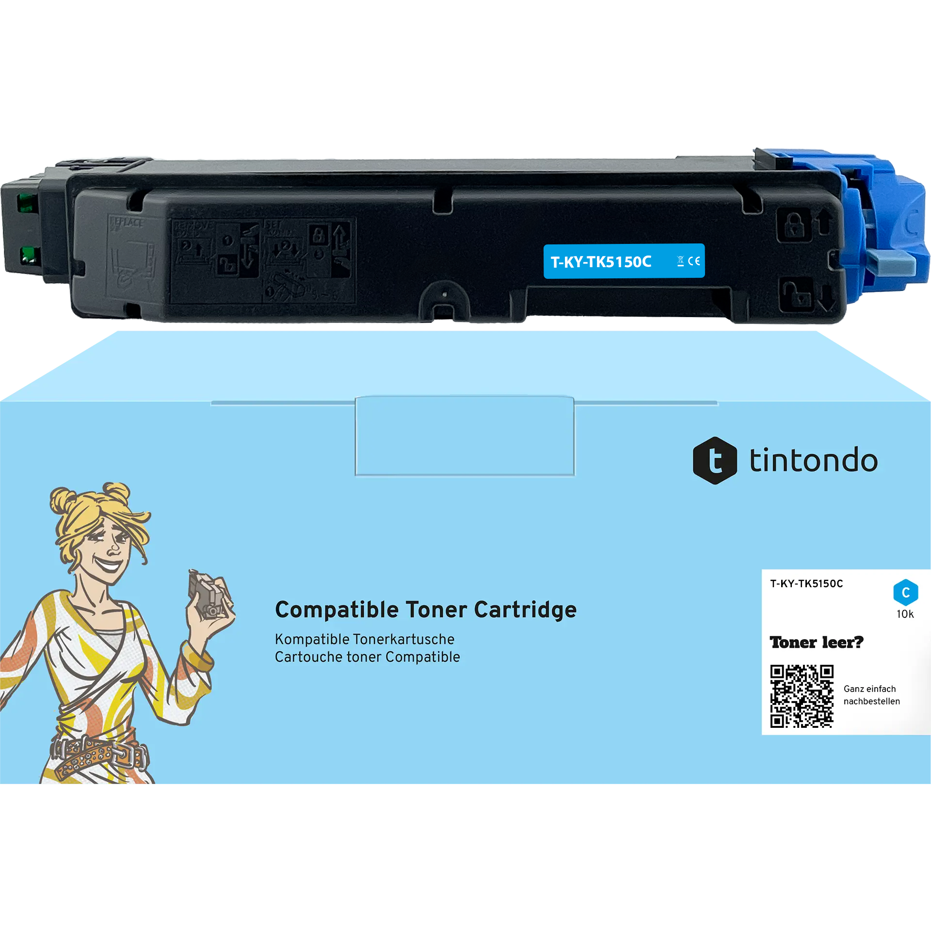 Toner kompatibel für Kyocera TK-5150 Cyan