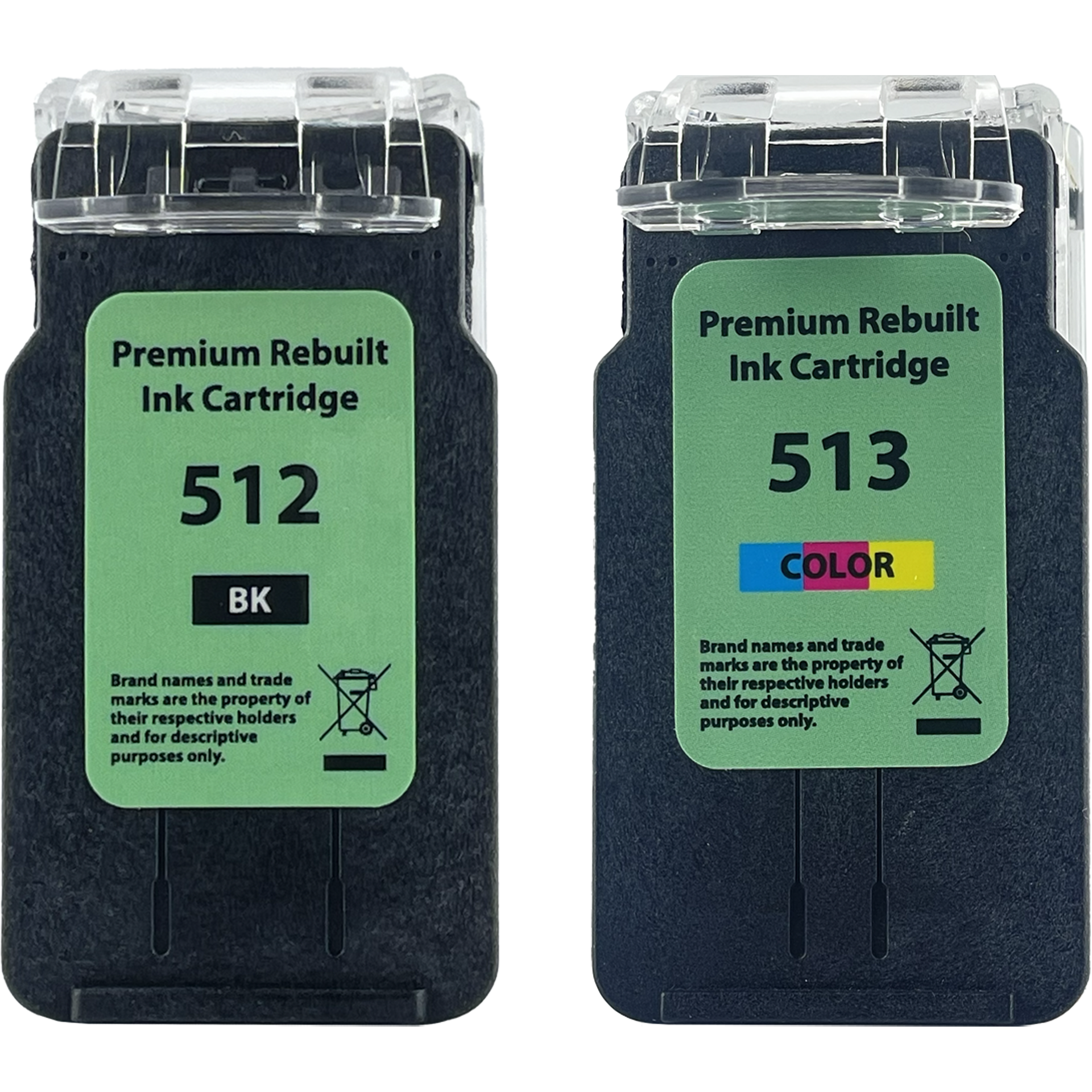 Recycelte Tintenpatronen Canon PG-512 & CL-513 Black+Color Multipack