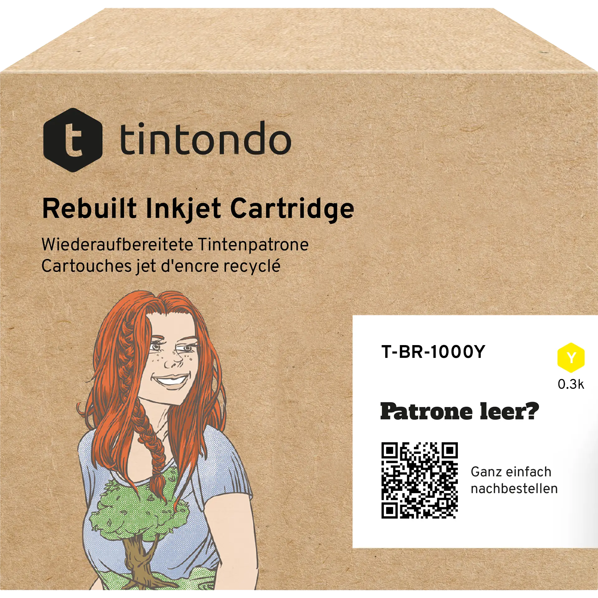 Recycelte Tintenpatrone Brother LC-1000 Yellow ~ 1.200 Seiten
