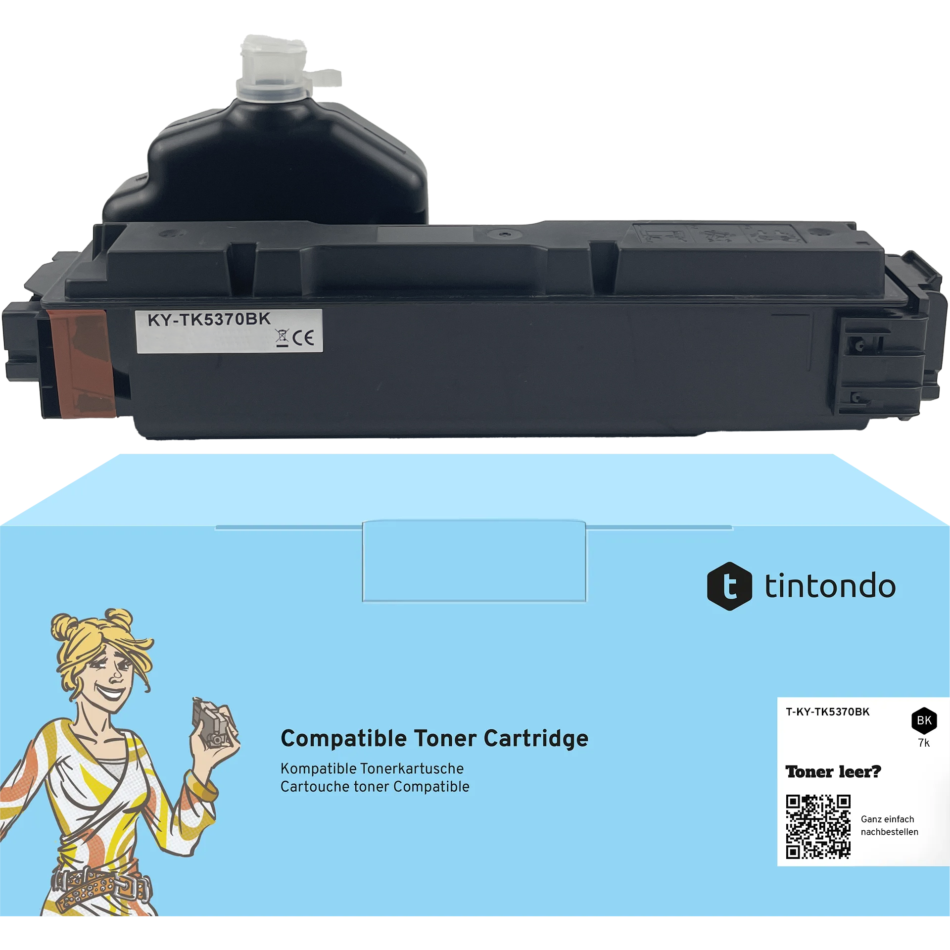 Toner, kompatibel zu Kyocera TK-5370 Black ~ 7.000 Seiten – passend für Kyocera ECOSYS MA3500cix, MA3500cifx, PA3500cx