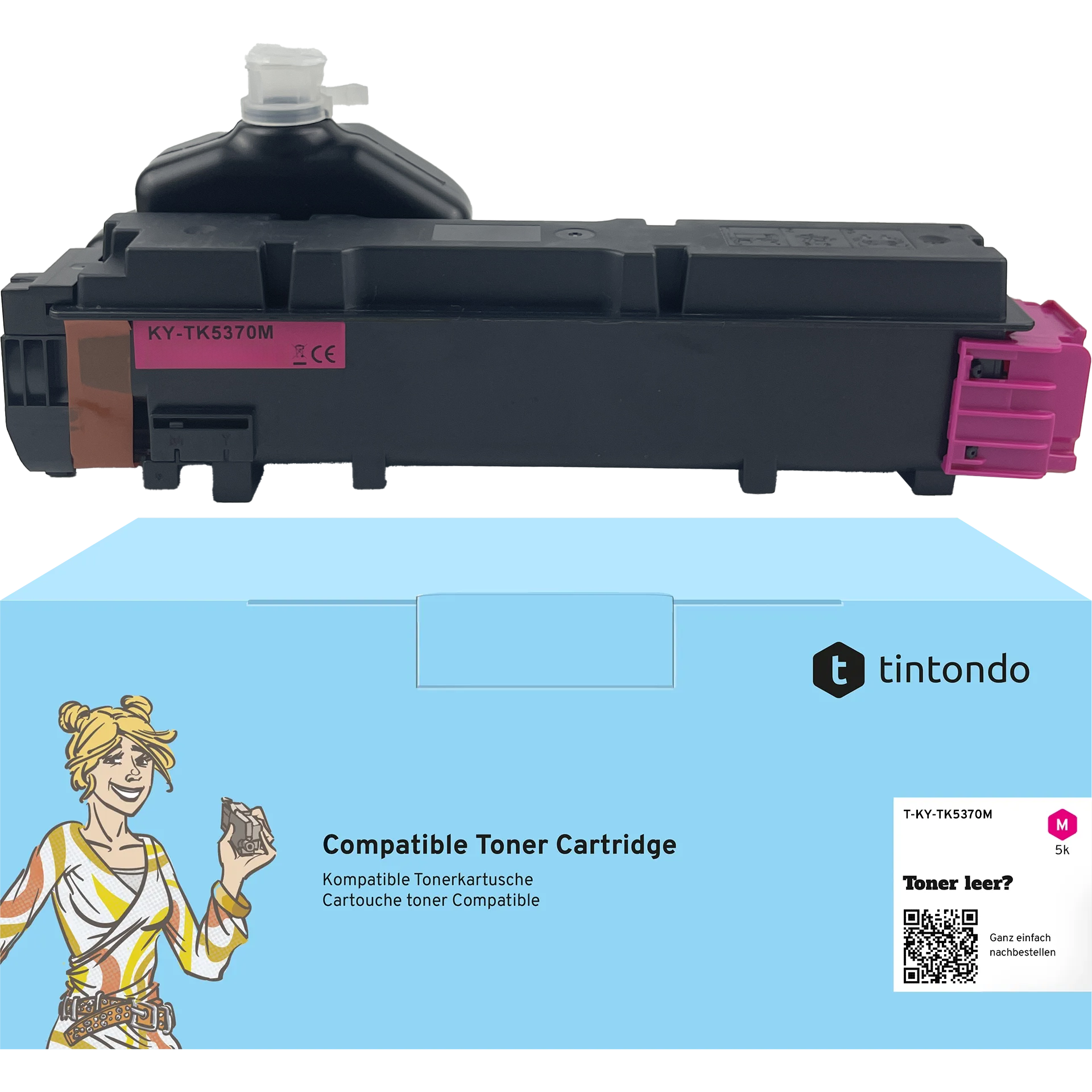 Toner, kompatibel zu Kyocera TK-5370 Magenta ~ 5.000 Seiten – passend für Kyocera ECOSYS MA3500cix, MA3500cifx, PA3500cx
