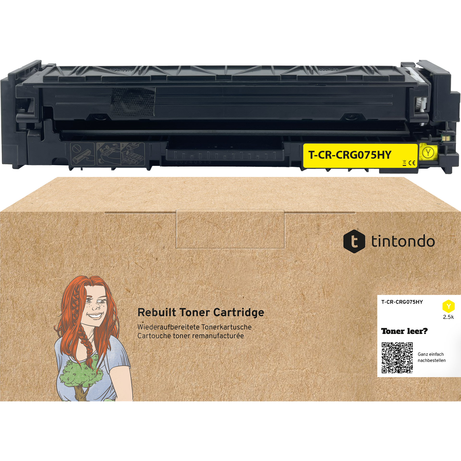Toner kompatibel zu Canon 075HY Gelb