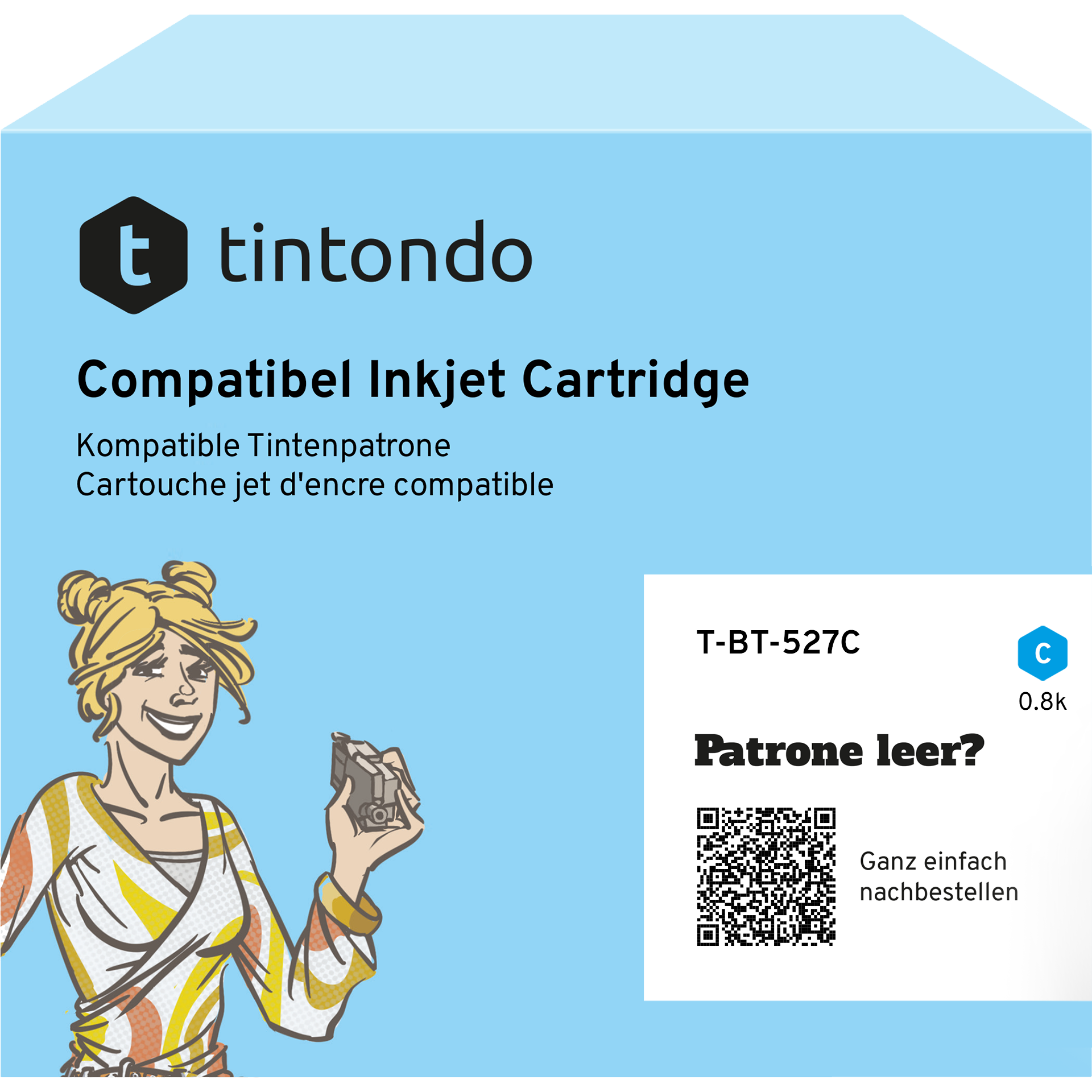 Druckerpatrone kompatibel zu Brother LC-527 Cyan