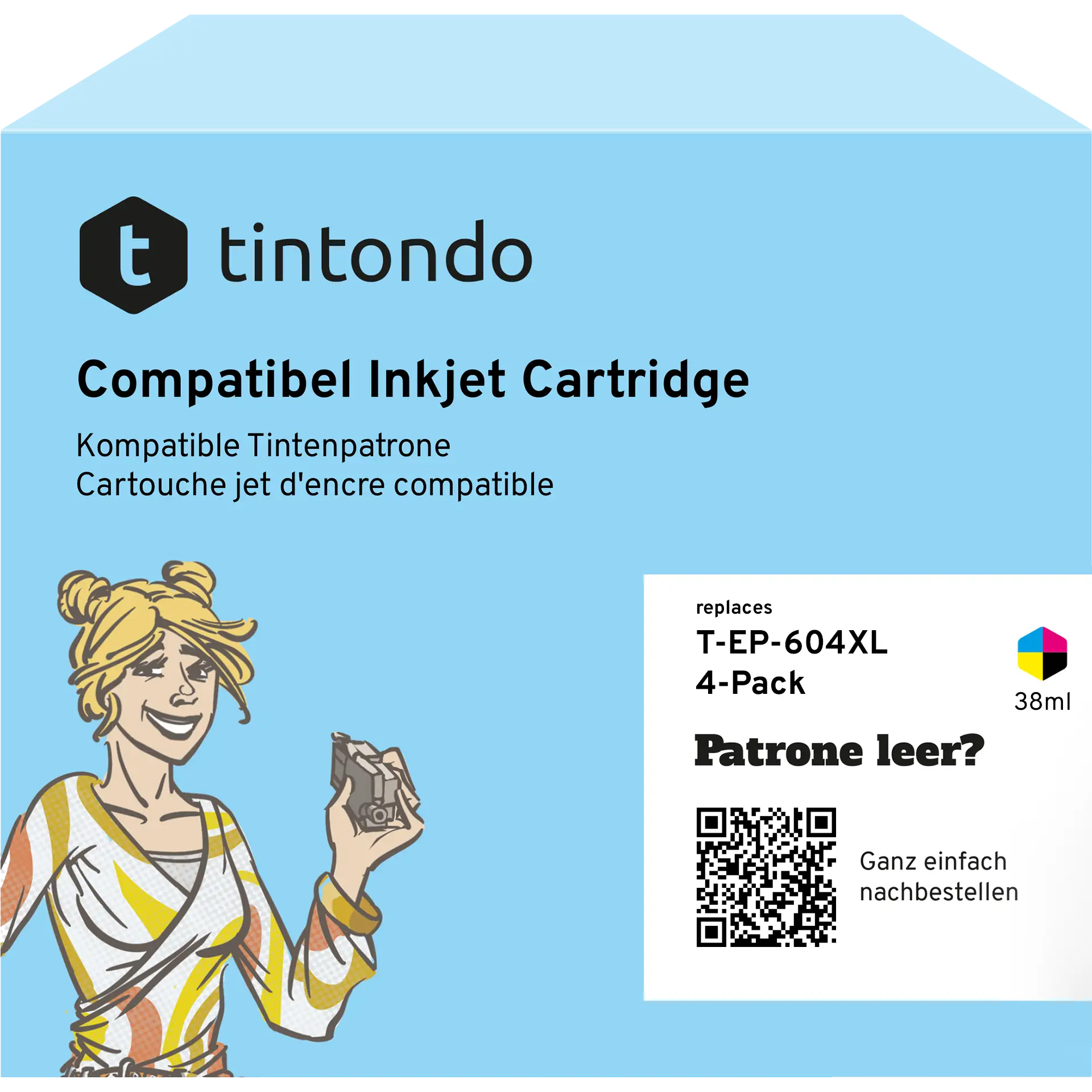 Tintenpatronen, kompatibel zu Epson 604XL CMYK Multipack – passend für Epson Expression Home XP-3200, XP-4200, WorkForce WF-2930DWF Tintenpatronen, kompatibel zu Epson 604XL CMYK Multipack – passend für Epson Expression Home XP-3200, XP-4200, WorkForce WF-2930DWF