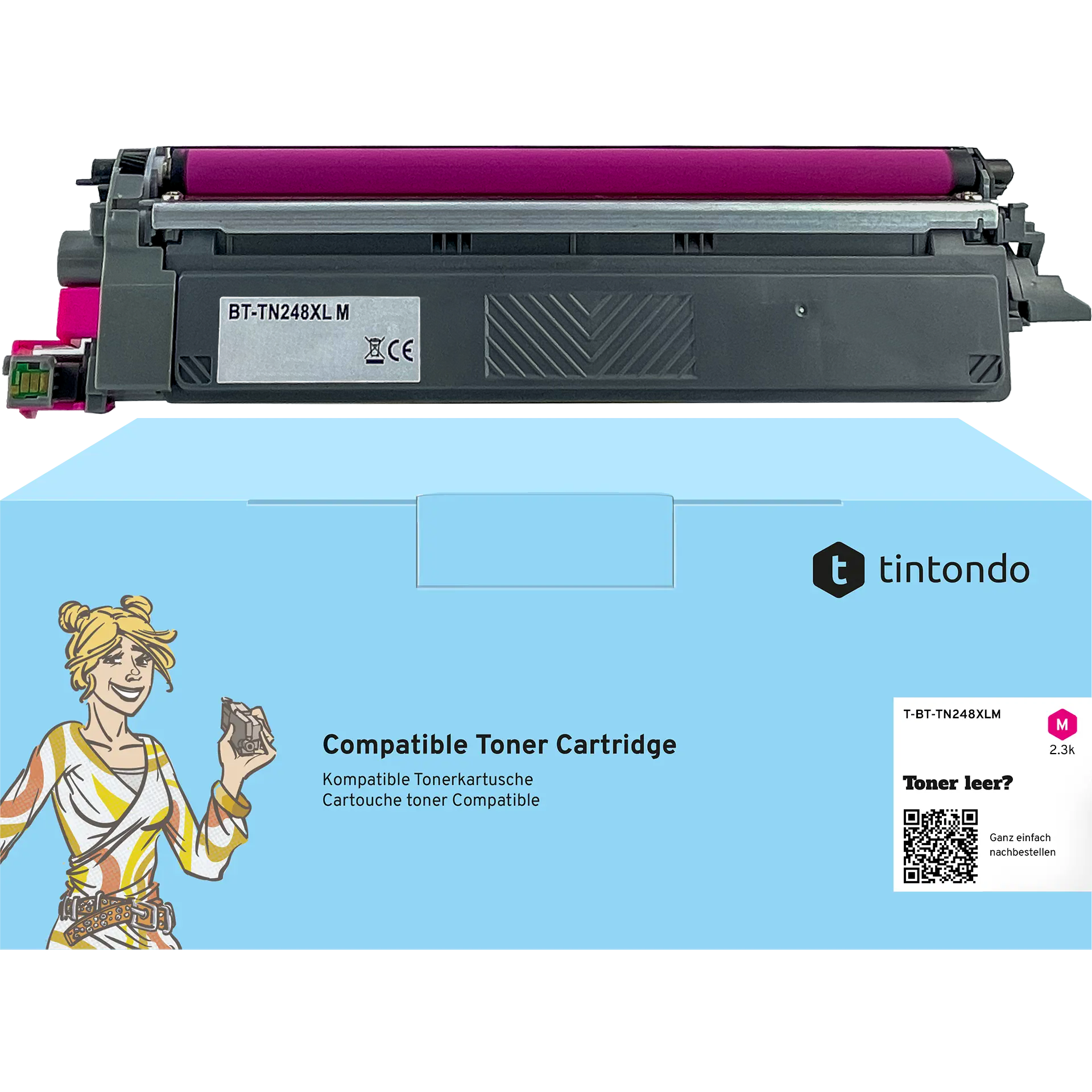 Toner, kompatibel zu Brother TN-248XL Magenta ~ 2.300 Seiten – passend für Brother HL-L3240CDW, DCP-L3560CDW, MFC-L3760CDW