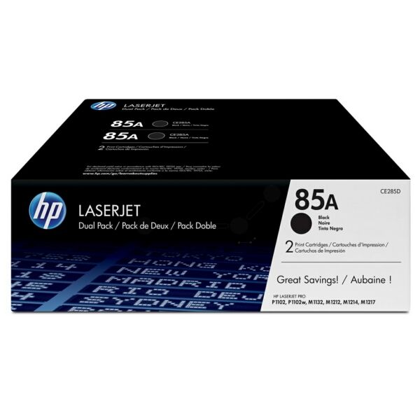 Original Toner HP CE285AD Doppelpack Black