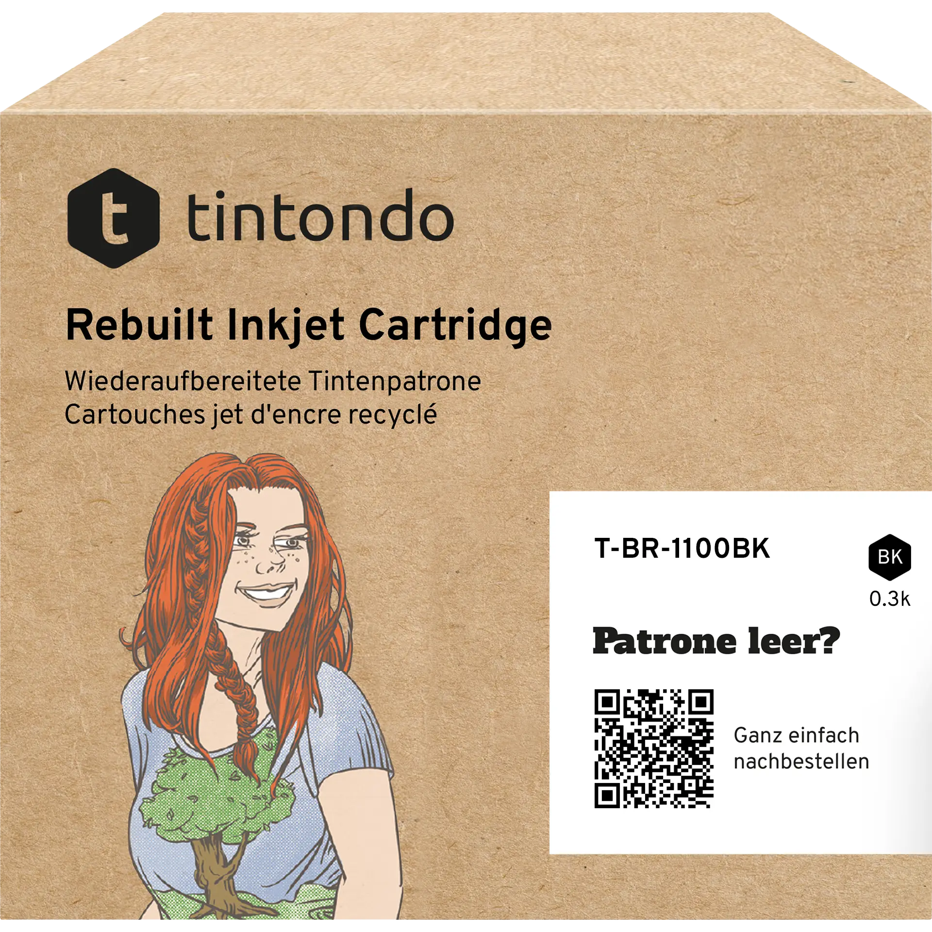 Recycelte Tintenpatrone Brother LC-1100/1100HY Black ~ 650 Seiten