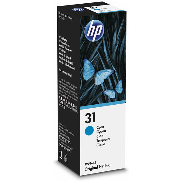 Original Tintenflasche HP 31 Cyan