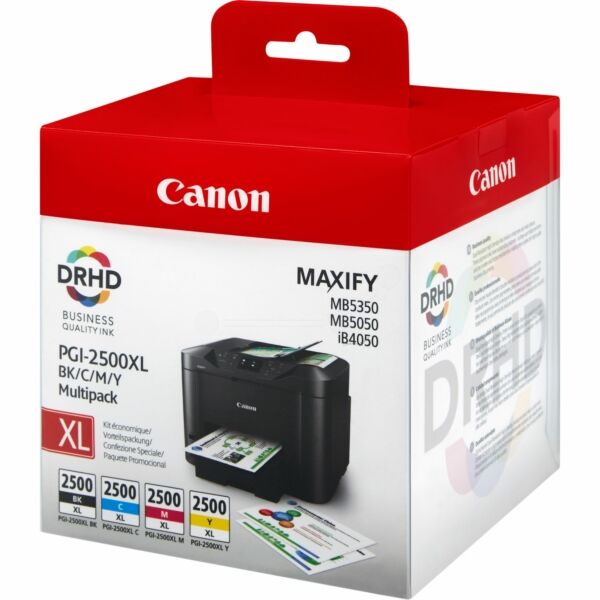 Original Tintenpatronen Canon PGI-2500XL Viererpack CMYK