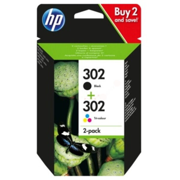 Original Druckerpatronen HP 302 Doppelpack Black and Color