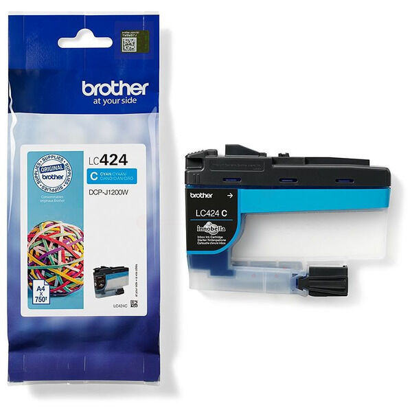 Original Tintenpatrone Brother LC-424 Cyan
