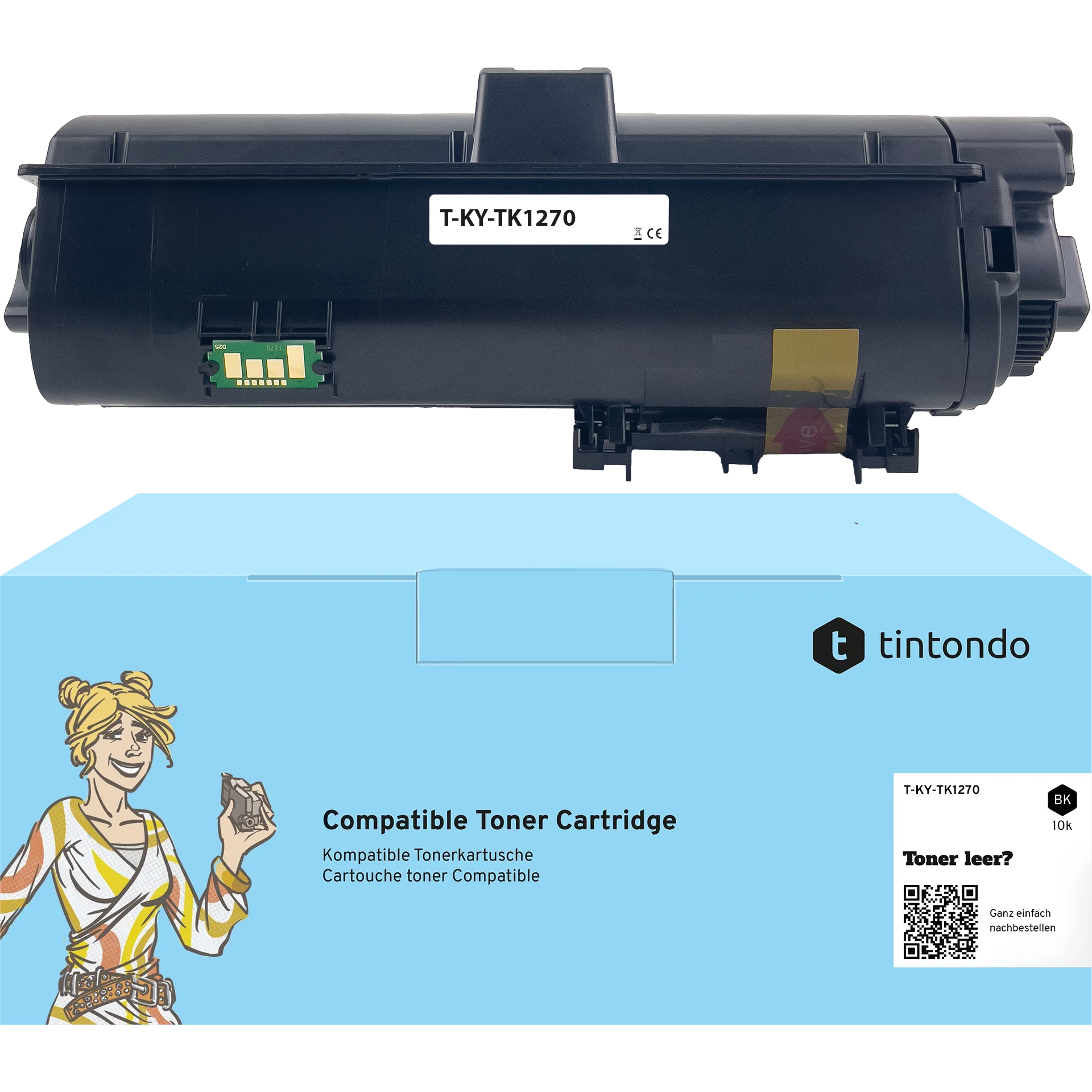 Toner kompatibel für Kyocera TK-1270 Schwarz