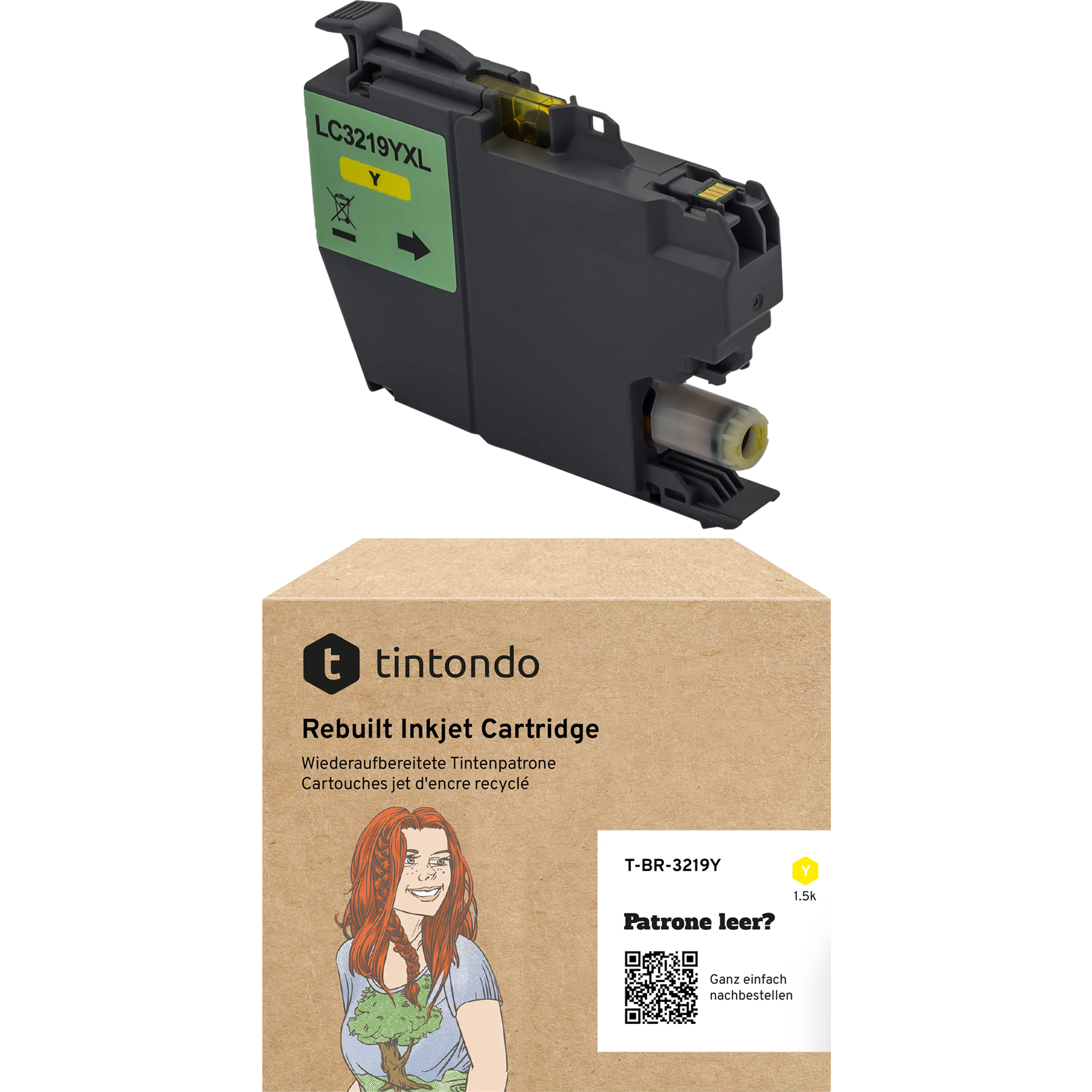 Recycelte Tintenpatrone Brother LC-3219XL Yellow ~ 1.800 Seiten – kompatibel mit Brother MFC-J6930DW, MFC-J5330DW, MFC-J5730DW