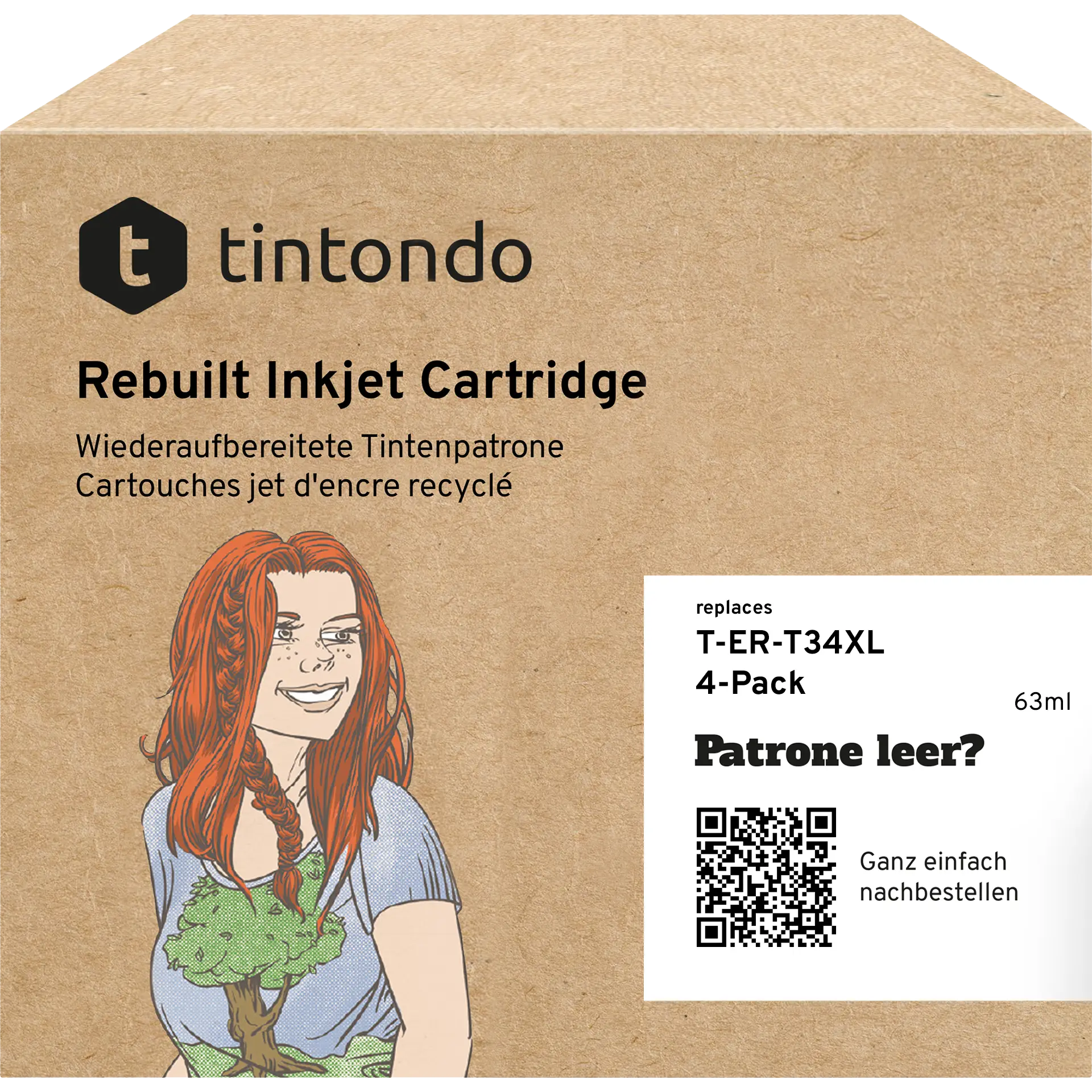 Recycelte Tintenpatronen Epson 34XL CMYK Multipack – passend für Epson Workforce Pro WF-3720DWF, WF-3725DWF, WF-3725
