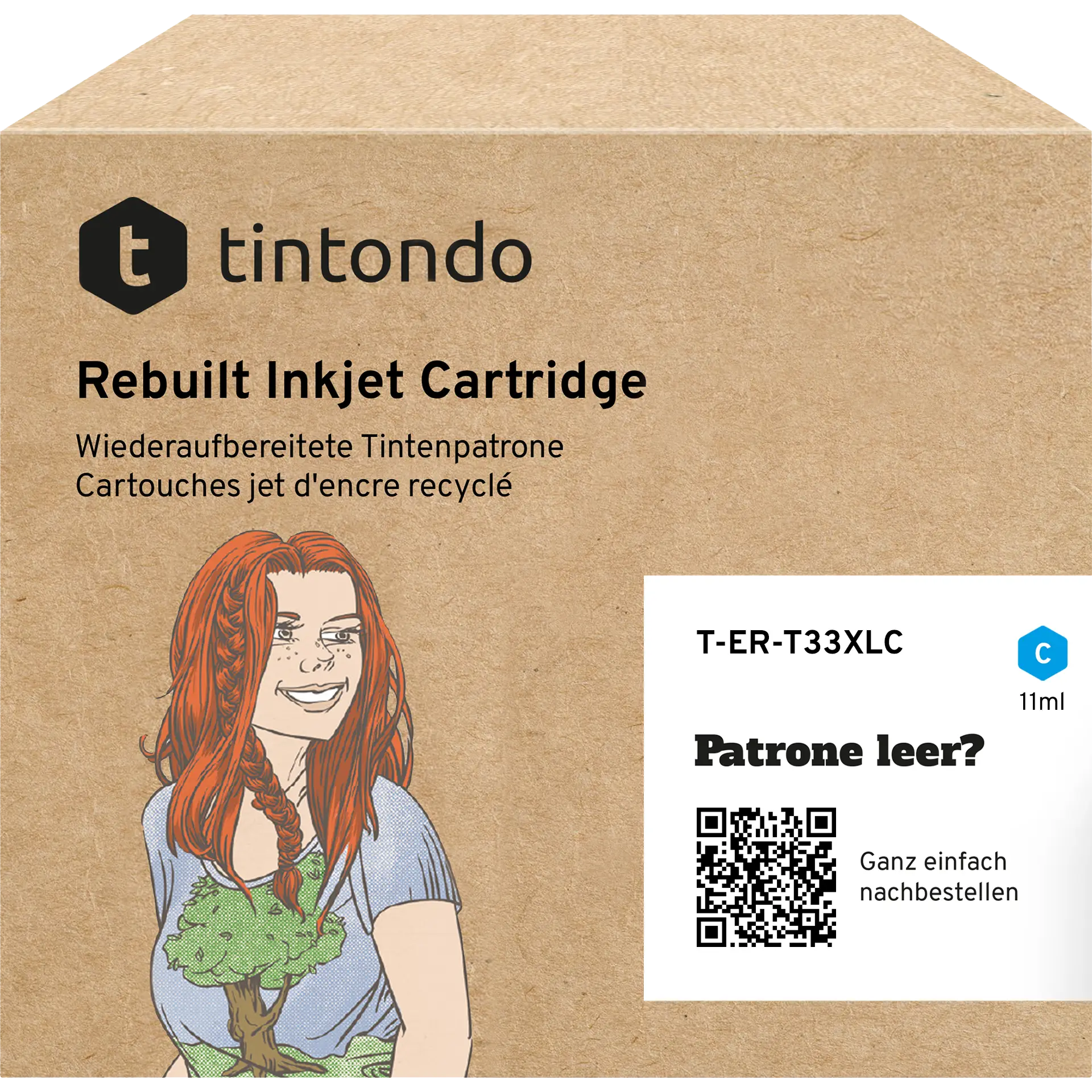 Recycelte Tintenpatrone Epson 33XL Cyan ~ 650 Seiten Recycelte Tintenpatrone Epson 33XL Cyan ~ 650 Seiten