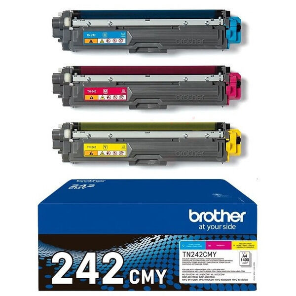 Original Toner Brother TN-242CMY Dreierpack CMY