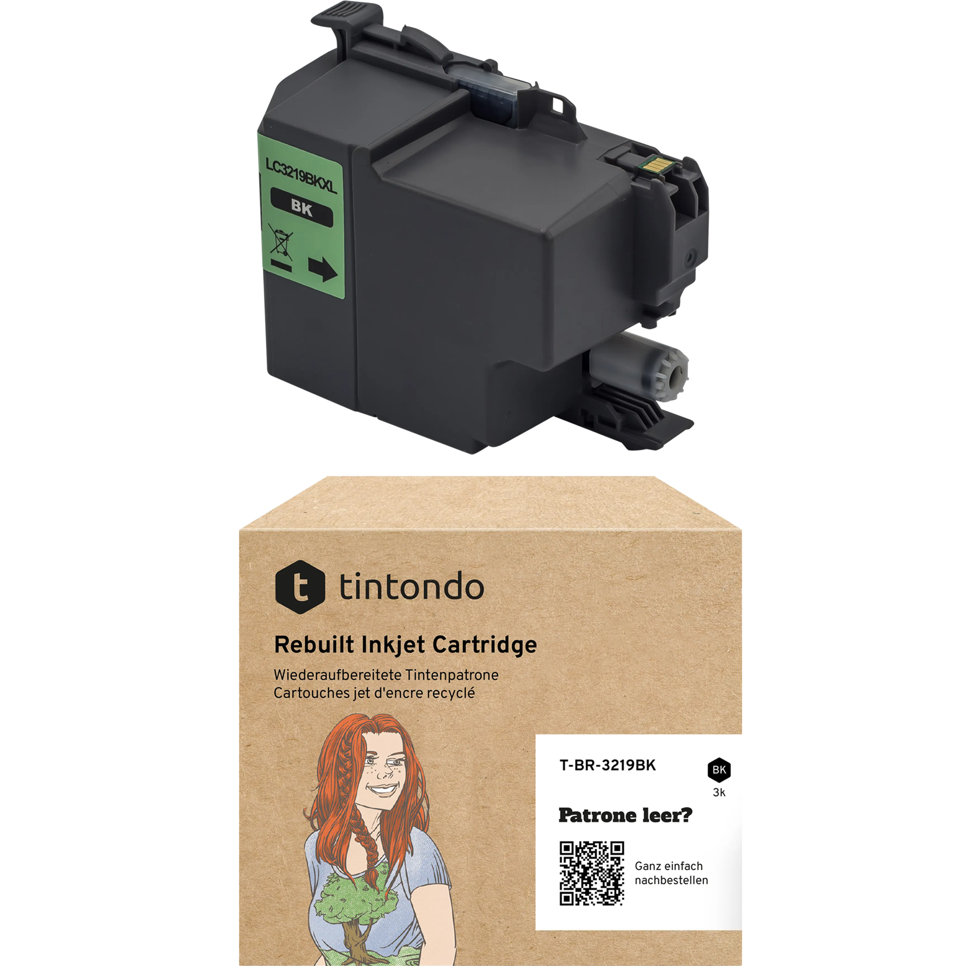 Recycelte Brother LC-3219XL Black Tintenpatrone ~2.600 Seiten – kompatibel mit Brother MFC-J6930DW, MFC-J5330DW, MFC-J5730DW