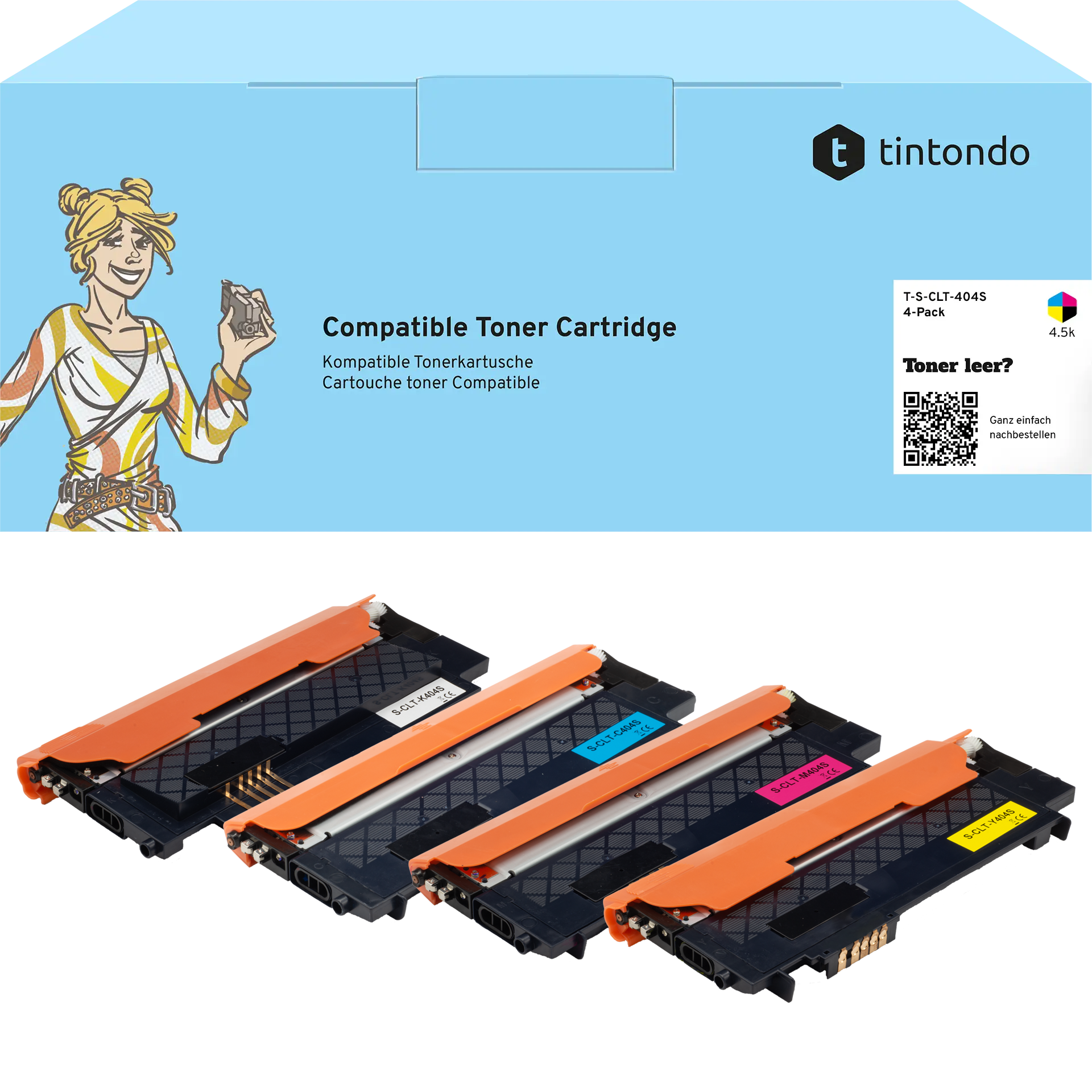Toner, kompatibel zu Samsung CLT-K404S / CLT-C404S / CLT-M404S / CLT-Y404S CMYK Multipack